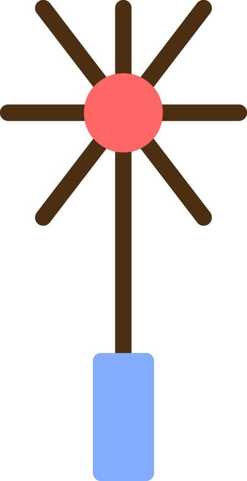 Chimney Brush Color Filled Icon vector