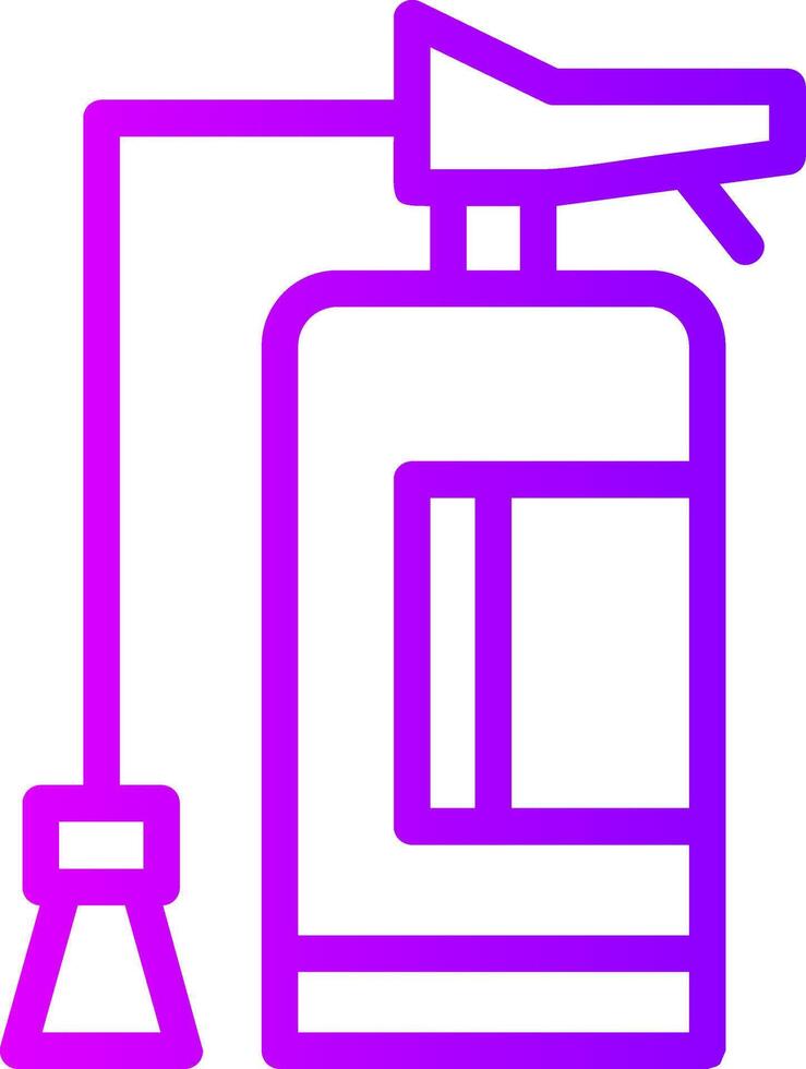 Fire Extinguisher Linear Gradient Icon vector