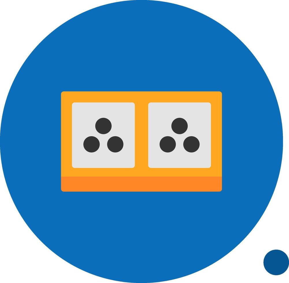 Electric Socket Flat Shadow Icon vector