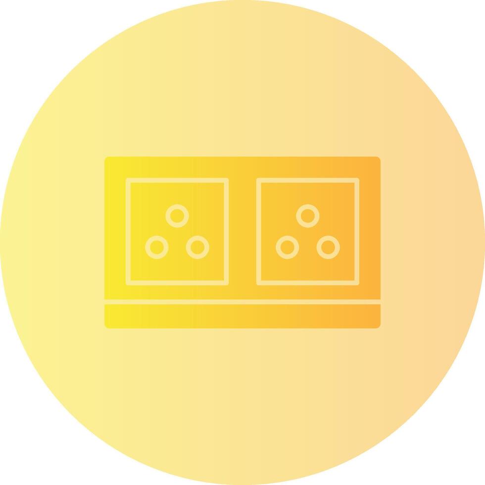 Electric Socket Gradient Circle Icon vector