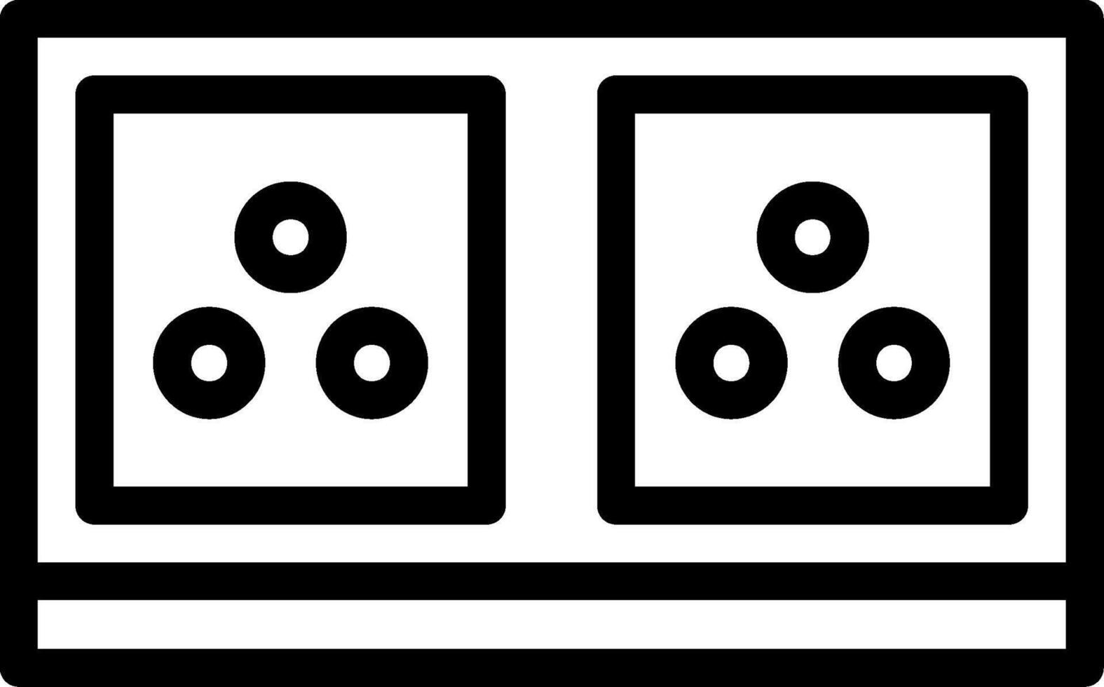 Electric Socket Line Icon vector