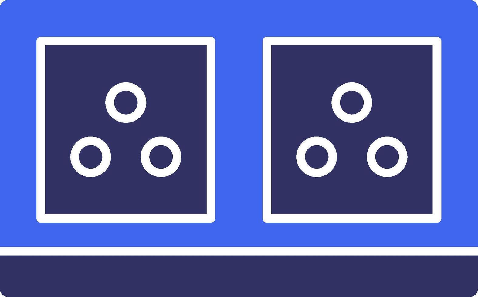 Electric Socket Solid Two Color Icon vector