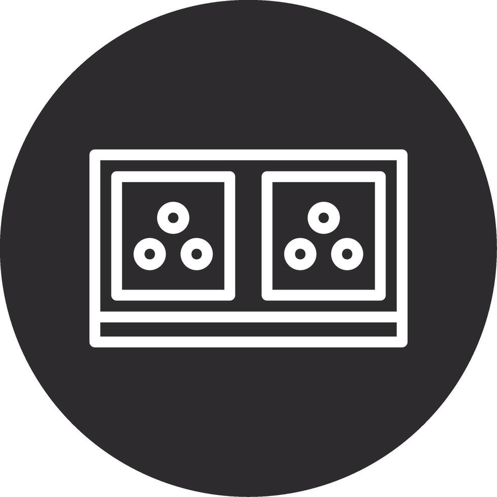 Electric Socket Inverted Icon vector