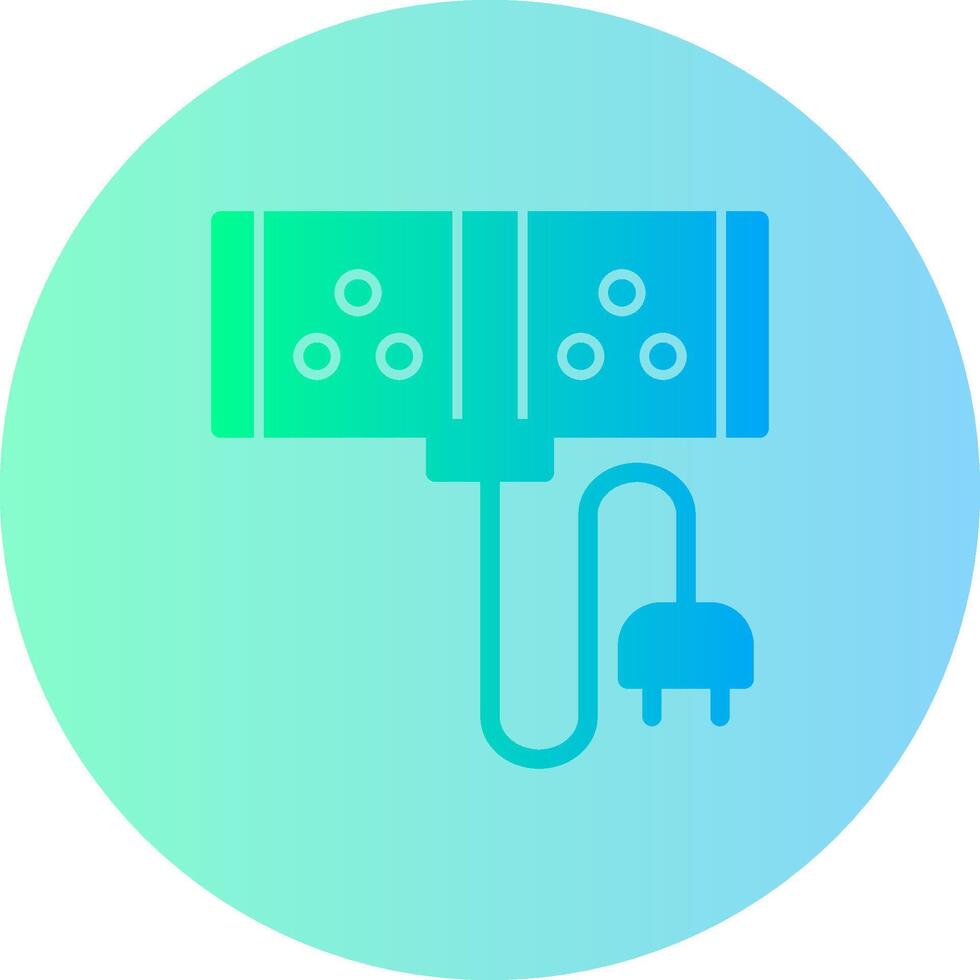 extensión cable degradado circulo icono vector