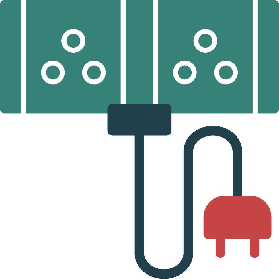 extensión cable línea circulo icono vector