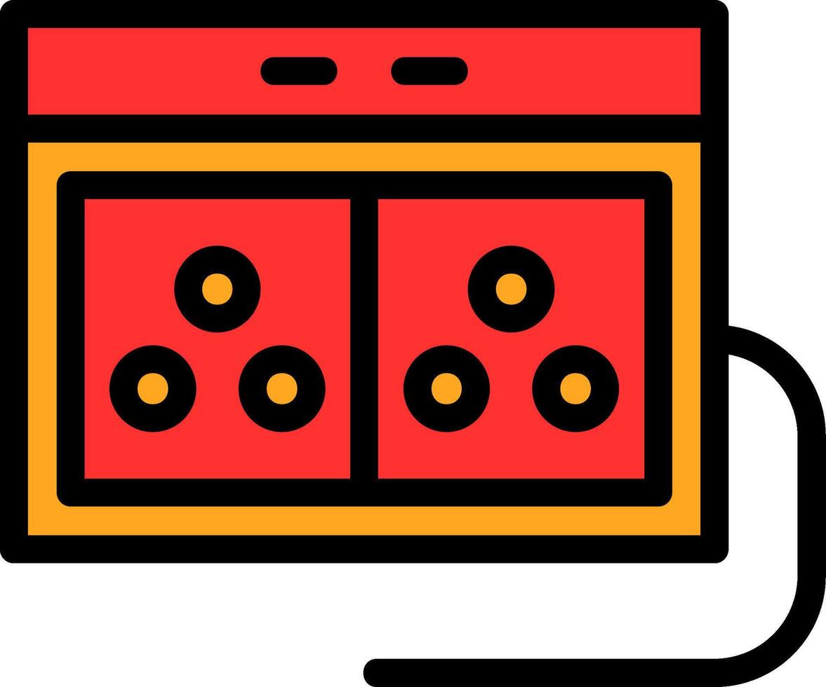 Power Strip Line Filled Icon vector
