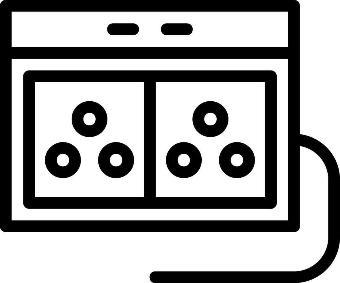 Power Strip Line Icon vector