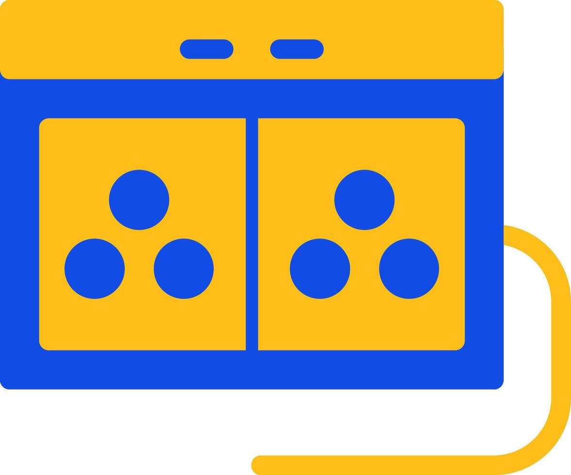 Power Strip Flat Two Color Icon vector