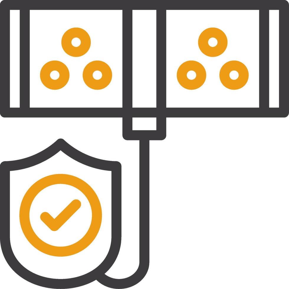 Surge Protector Line Circle Icon vector