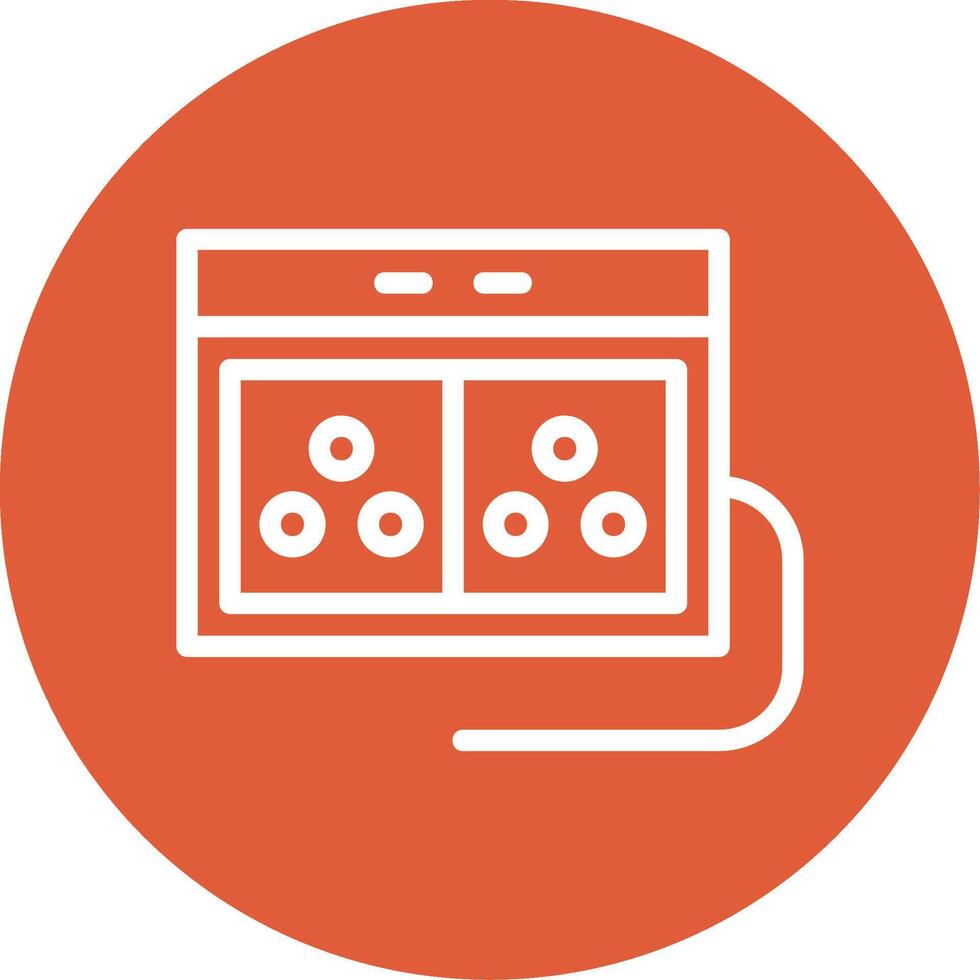Power Strip Outline Circle Icon vector