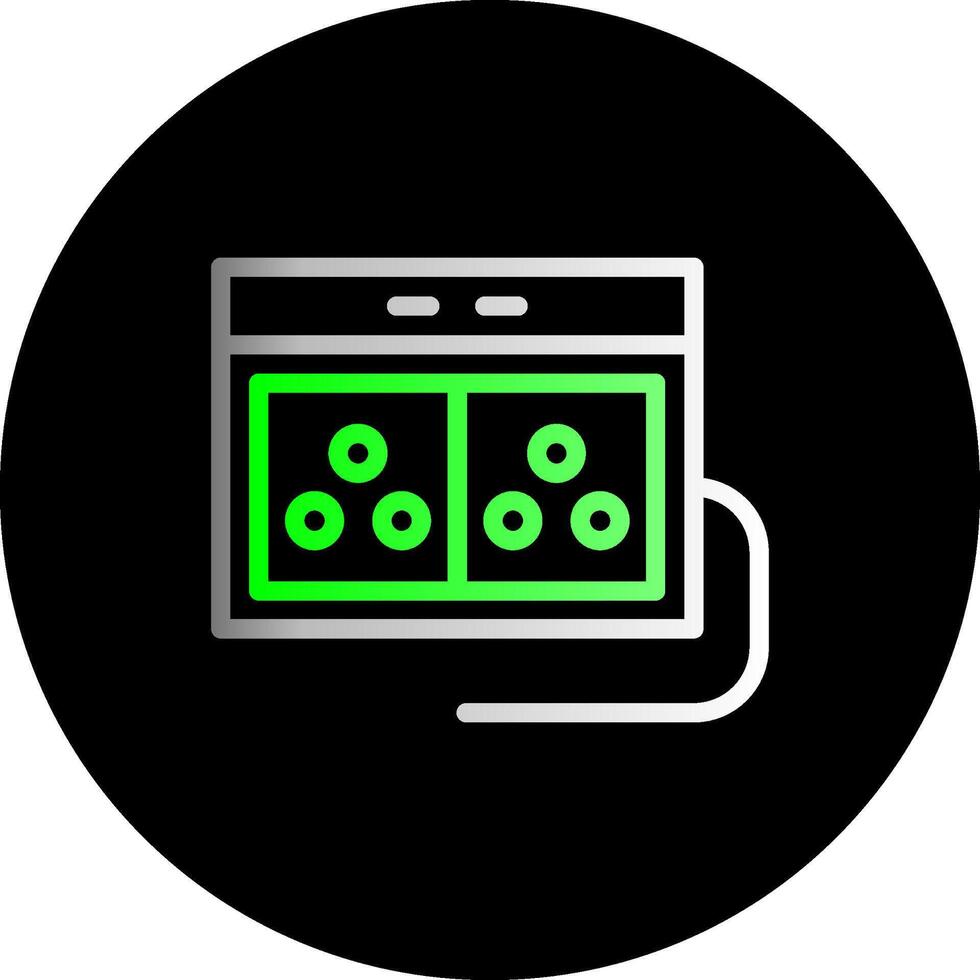 Power Strip Dual Gradient Circle Icon vector