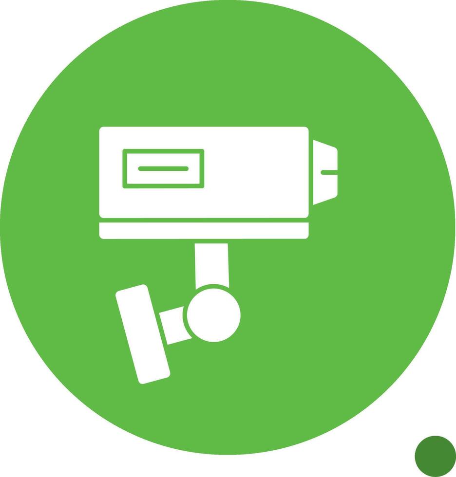 Security Camera Glyph Shadow Icon vector