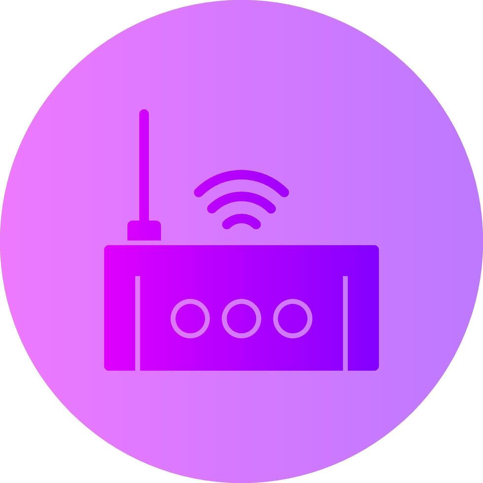 Wi-Fi Router Gradient Circle Icon vector