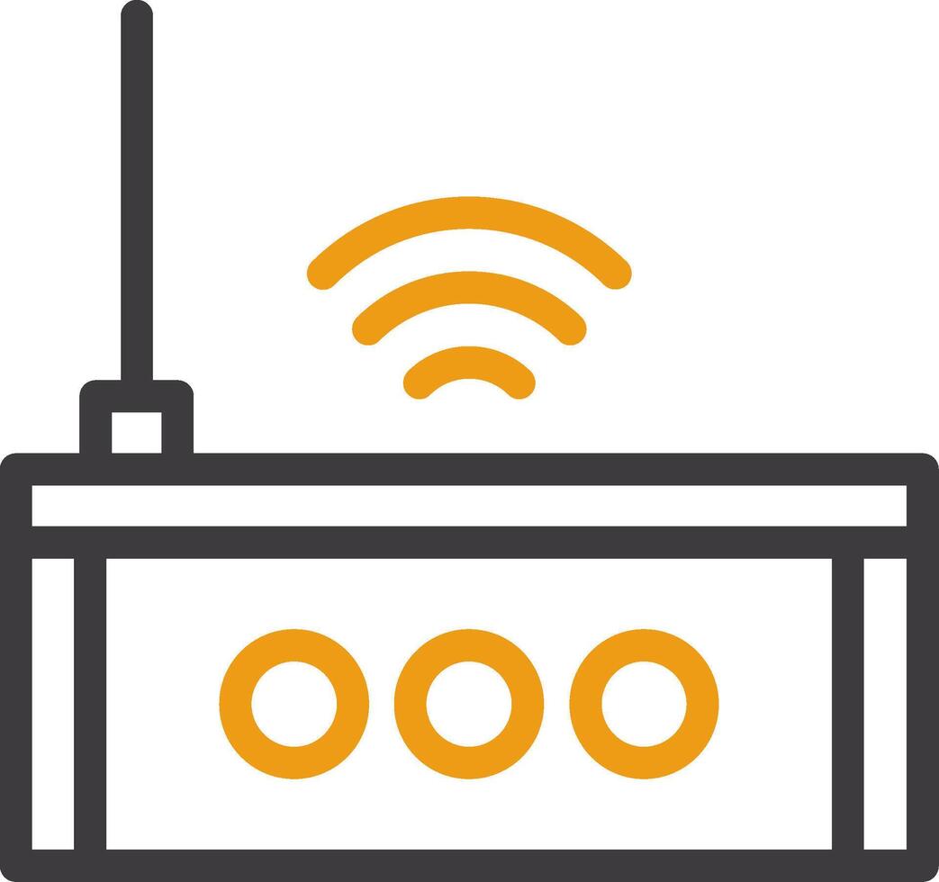 Wi-Fi Router Glyph Circle Icon vector