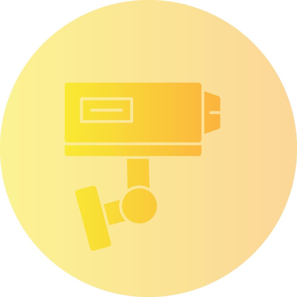 Security Camera Gradient Circle Icon vector