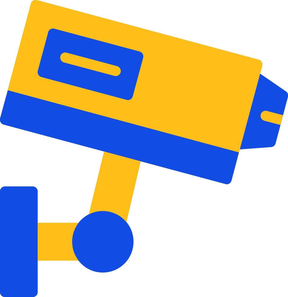 Security Camera Flat Two Color Icon vector