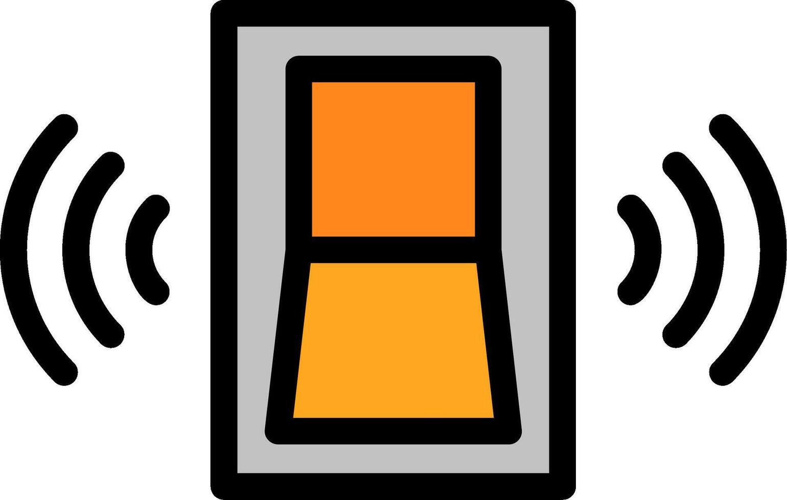 Doorbell Line Filled Icon vector