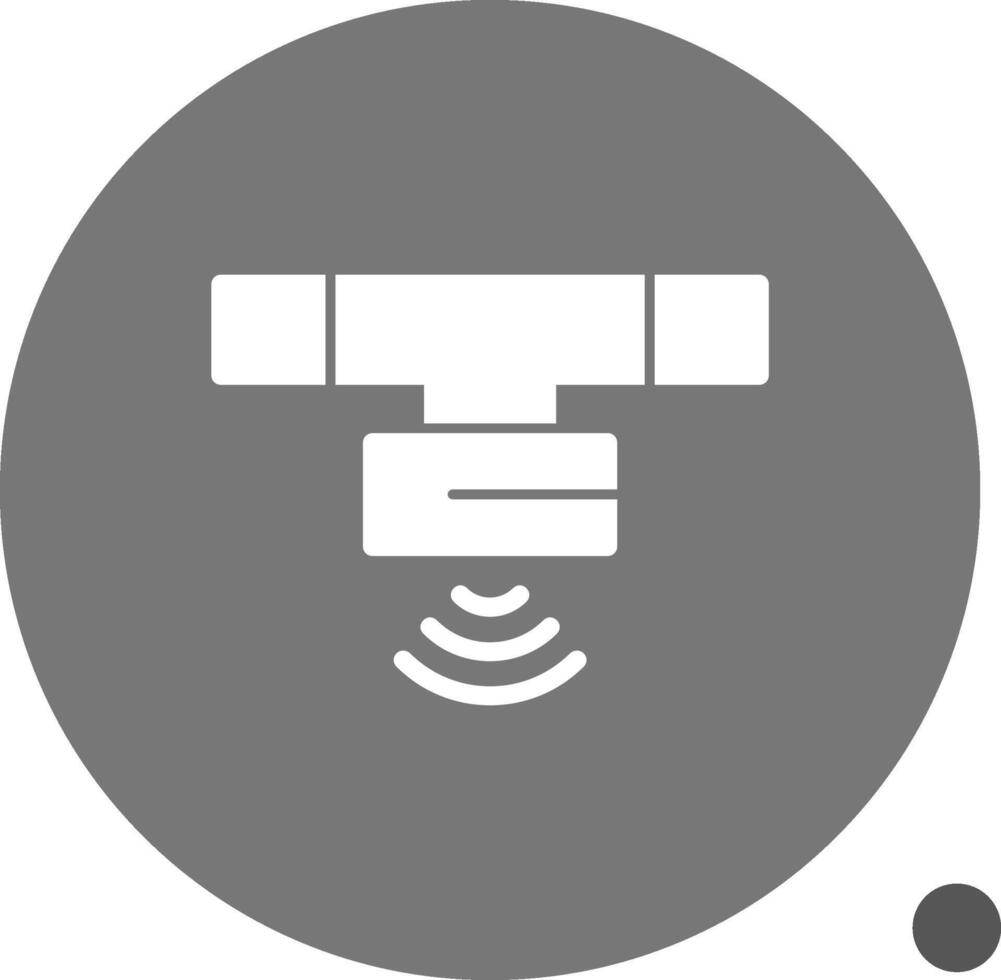 Motion Sensor Glyph Shadow Icon vector