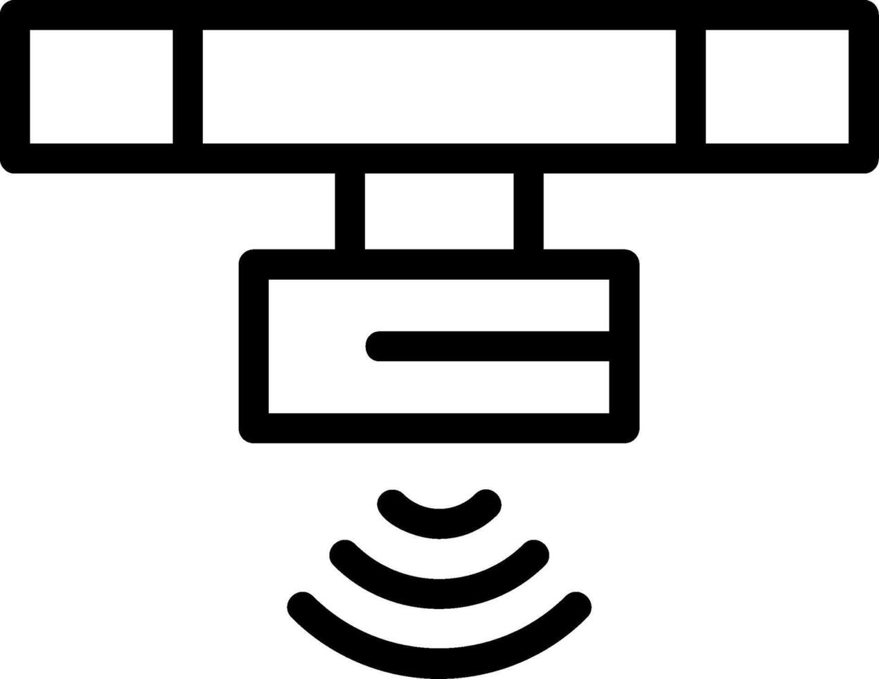 icono de línea de sensor de movimiento vector