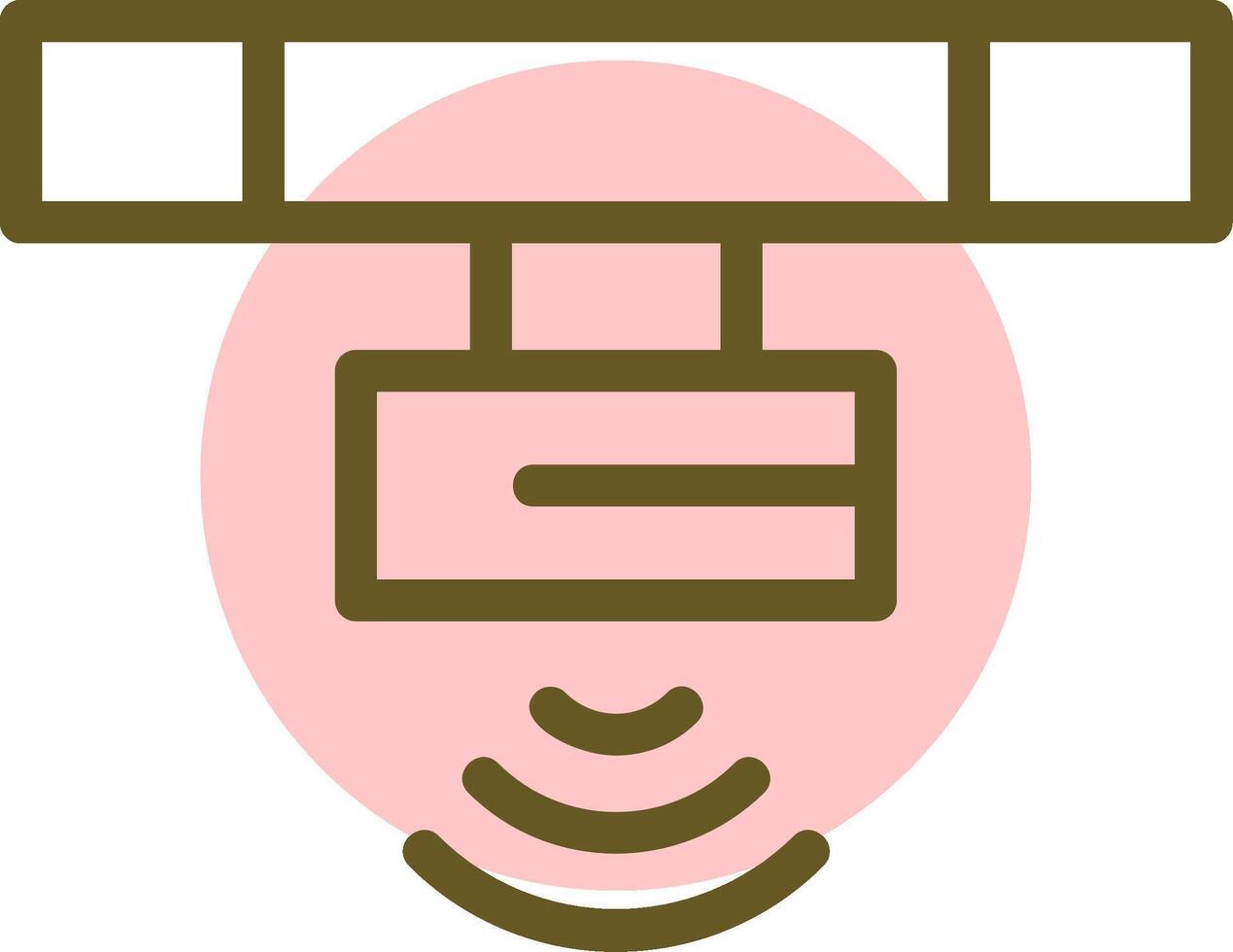 Motion Sensor Linear Circle Icon vector