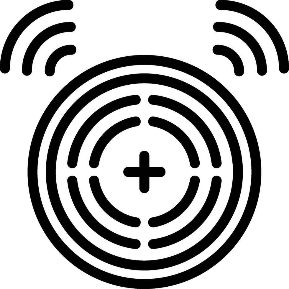 Smoke Alarm Line Icon vector