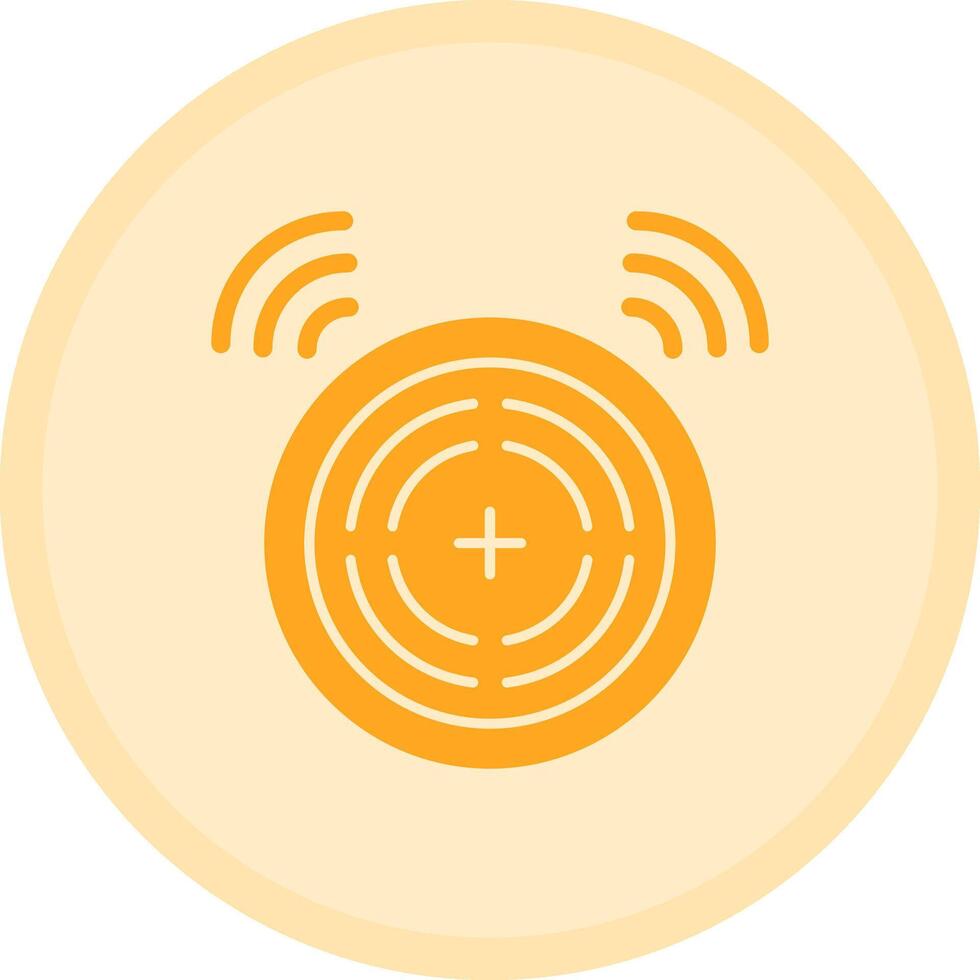 Smoke Alarm Multicolor Circle Icon vector