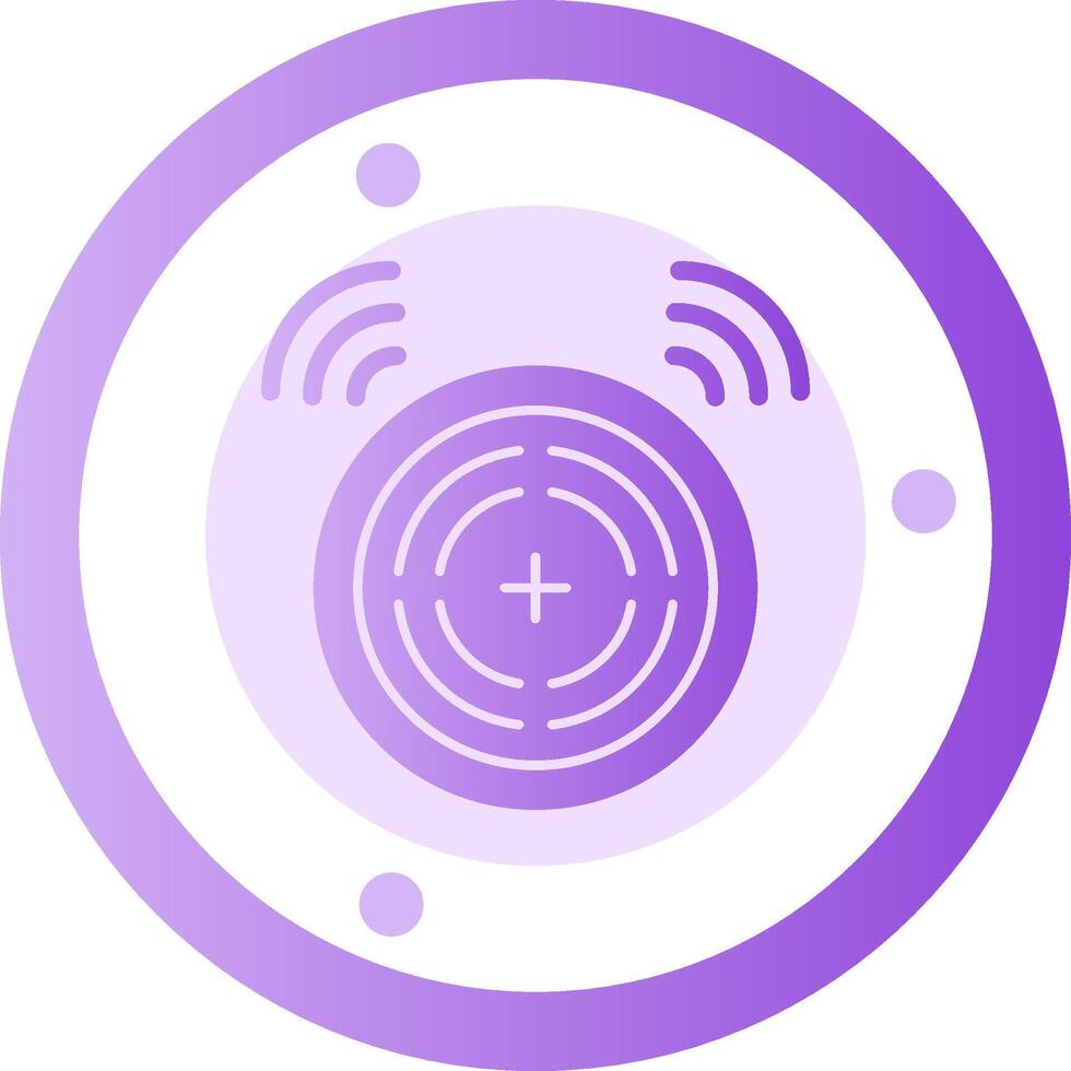 Smoke Alarm Glyph Gradient Icon vector