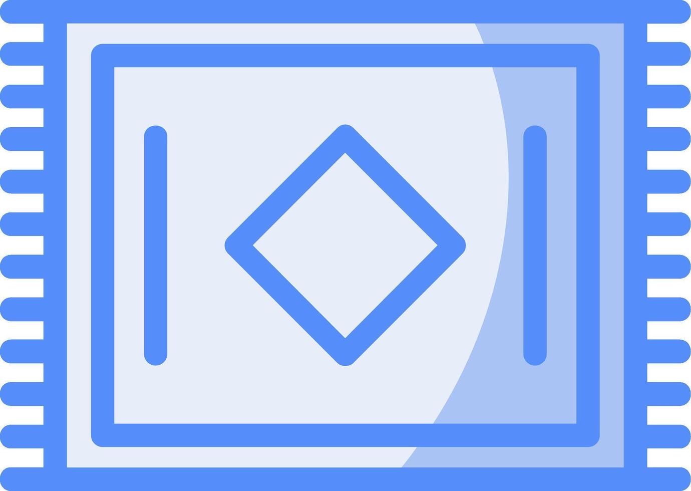 Door Mat Line Filled Blue Icon vector