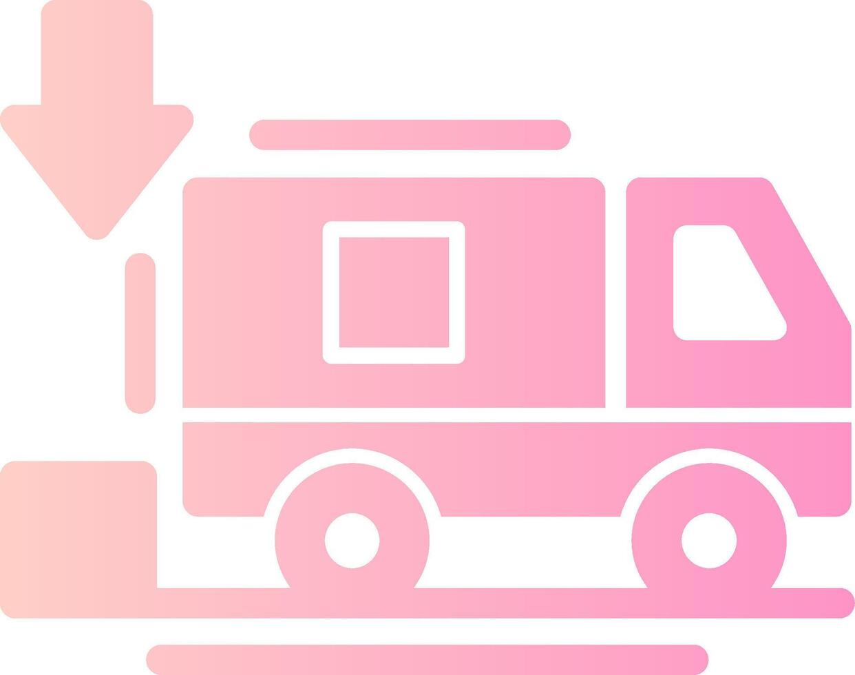 Unloading zone Solid Multi Gradient Icon vector