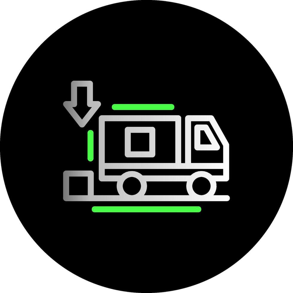 Unloading zone Dual Gradient Circle Icon vector