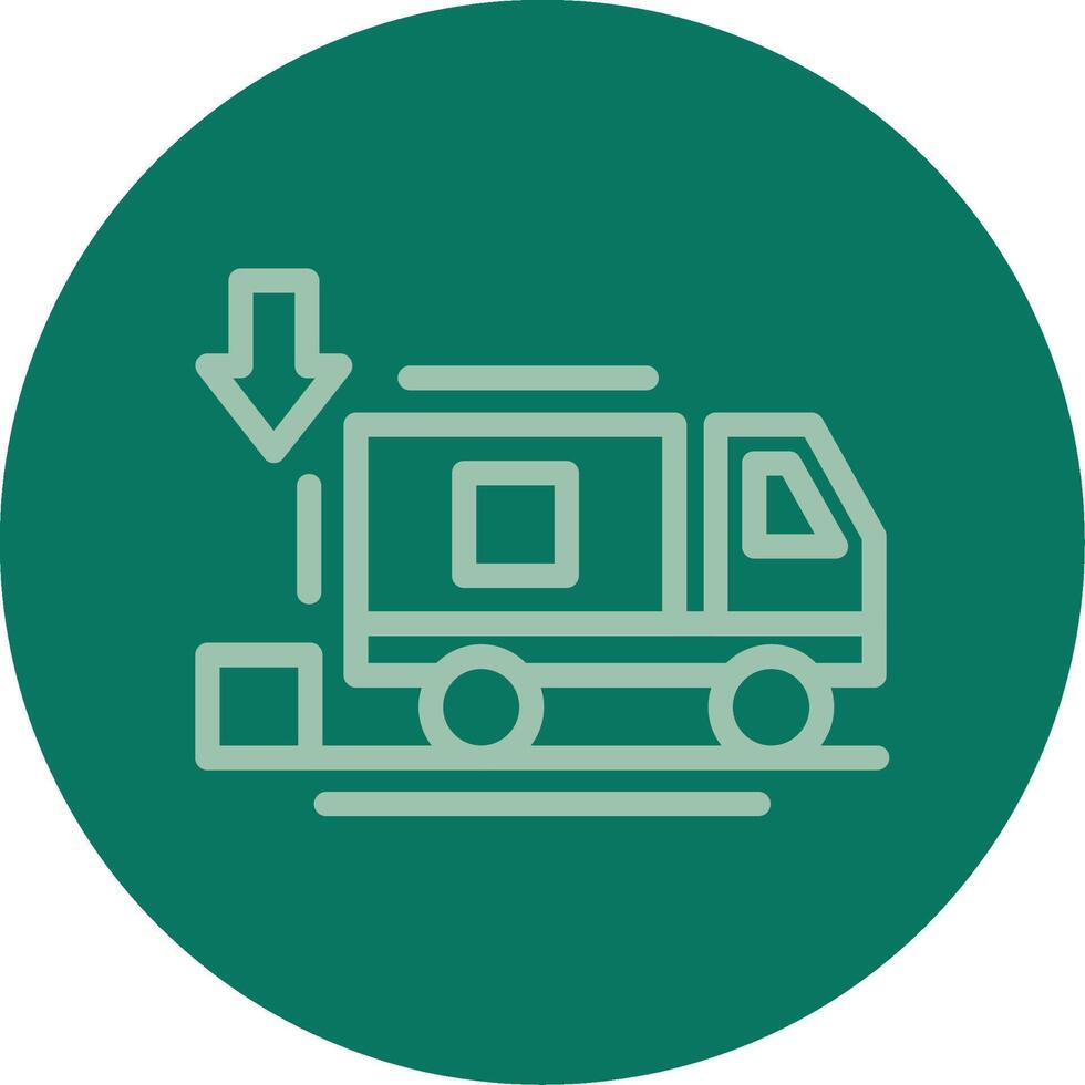 Unloading zone Line Multi color Icon vector