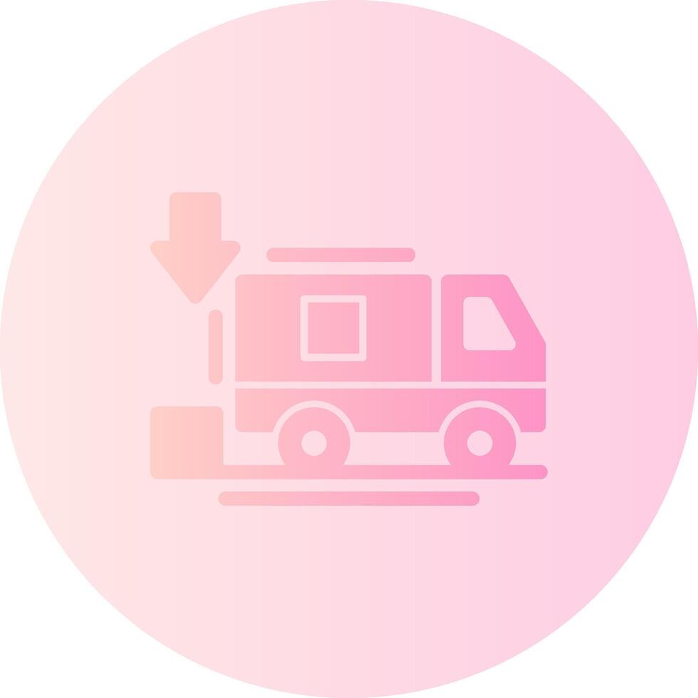Unloading zone Gradient Circle Icon vector