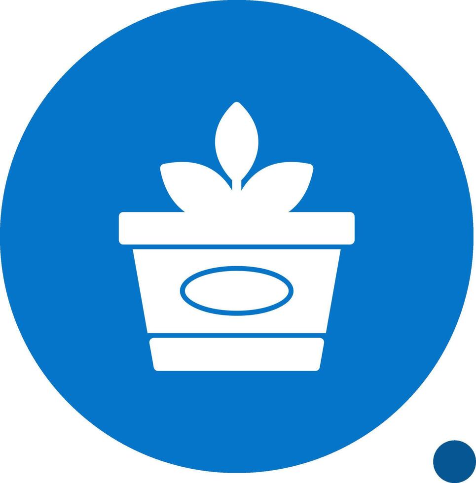 House Plant Glyph Shadow Icon vector