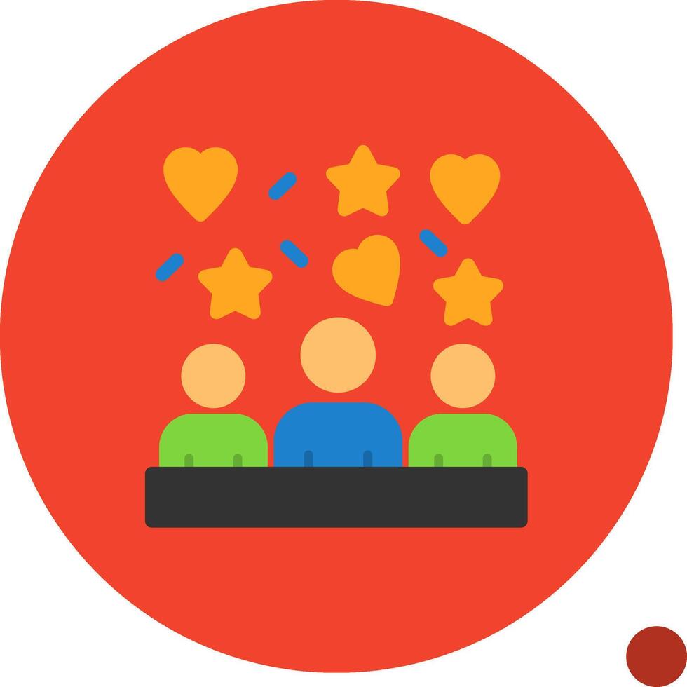 Group of diverse people representing inclusivity Flat Shadow Icon vector