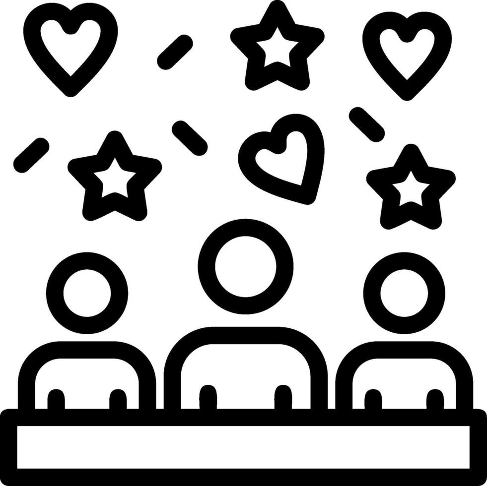 Group of diverse people representing inclusivity Line Icon vector