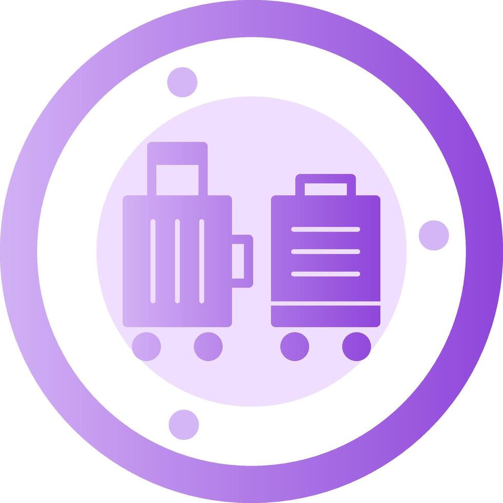 Suitcase packed for relocation Glyph Gradient Icon vector