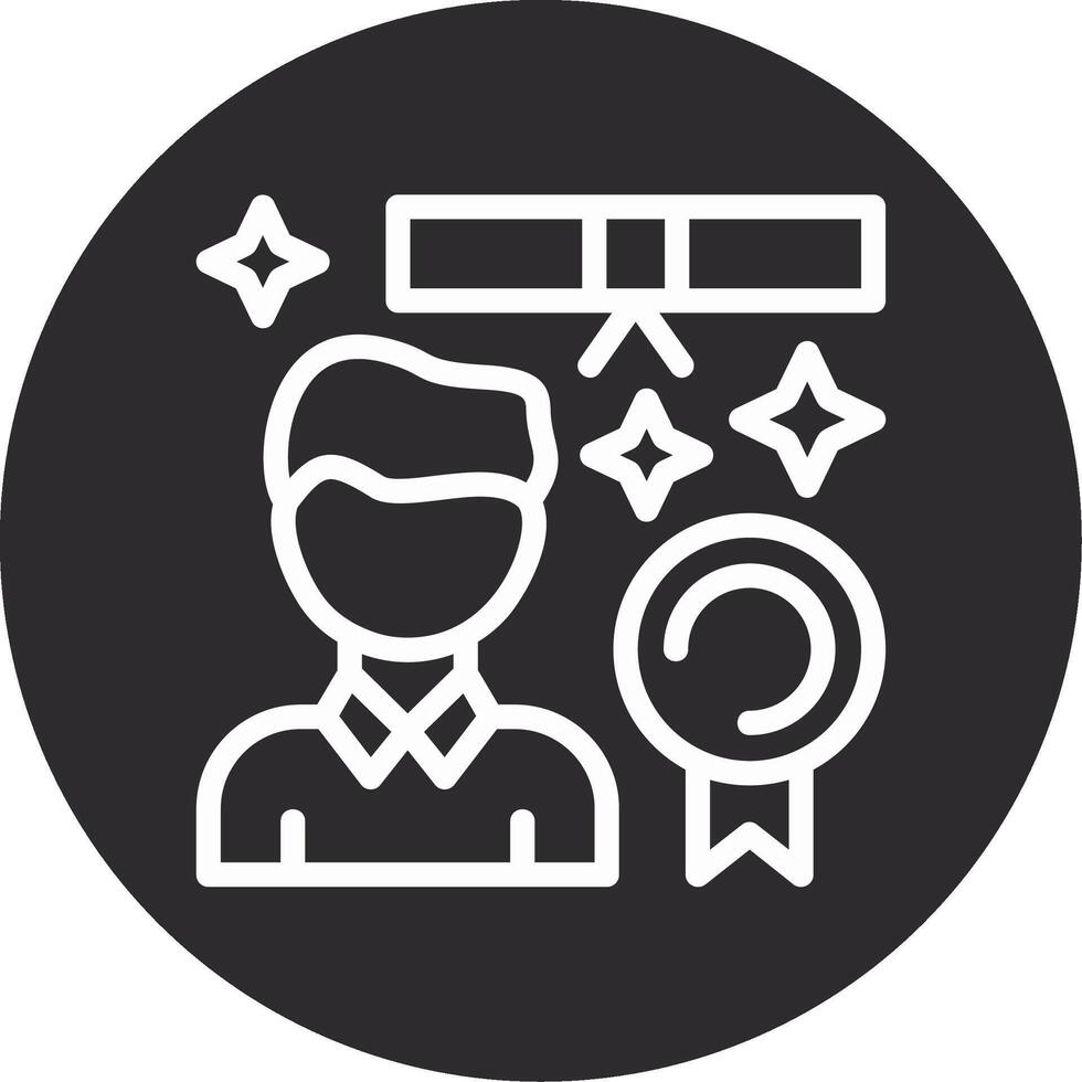 Person with a diploma indi Inverted Icon vector