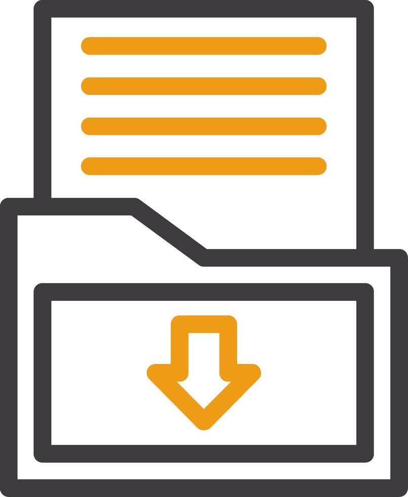 Folder with documents symbolizing organization Line Circle Icon vector