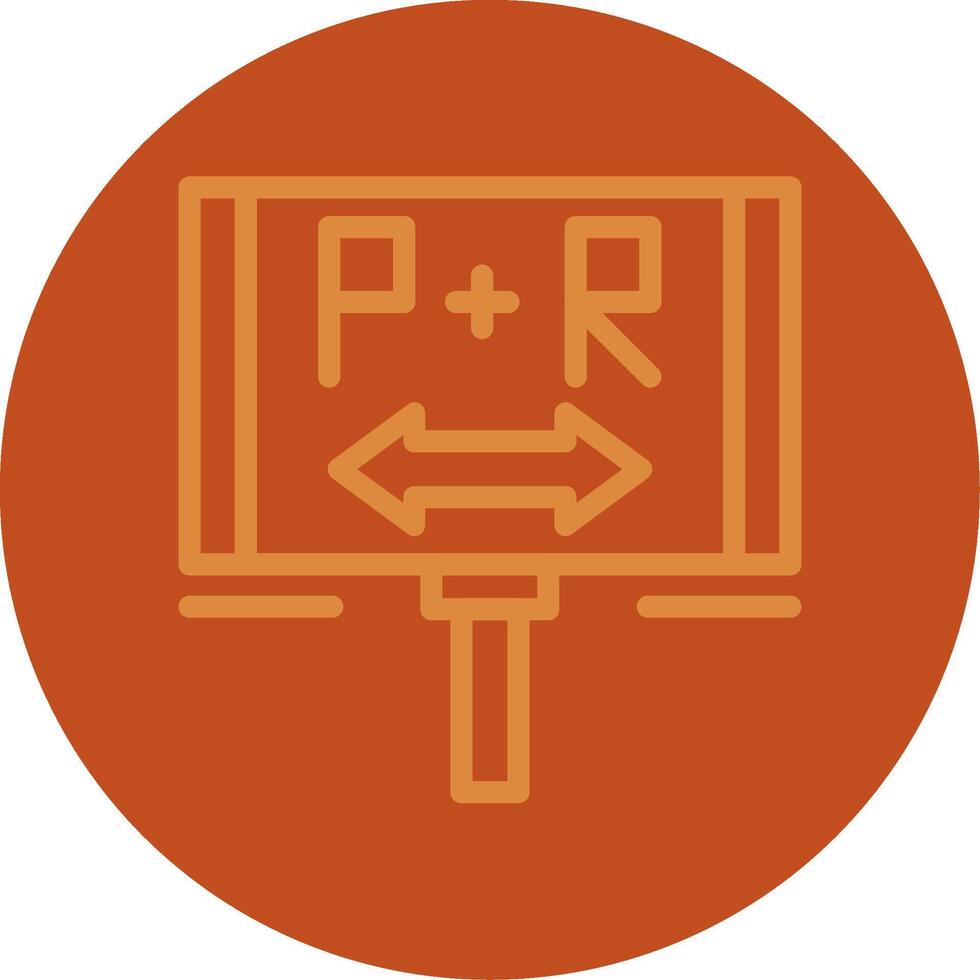 Park and ride Line Multi color Icon vector