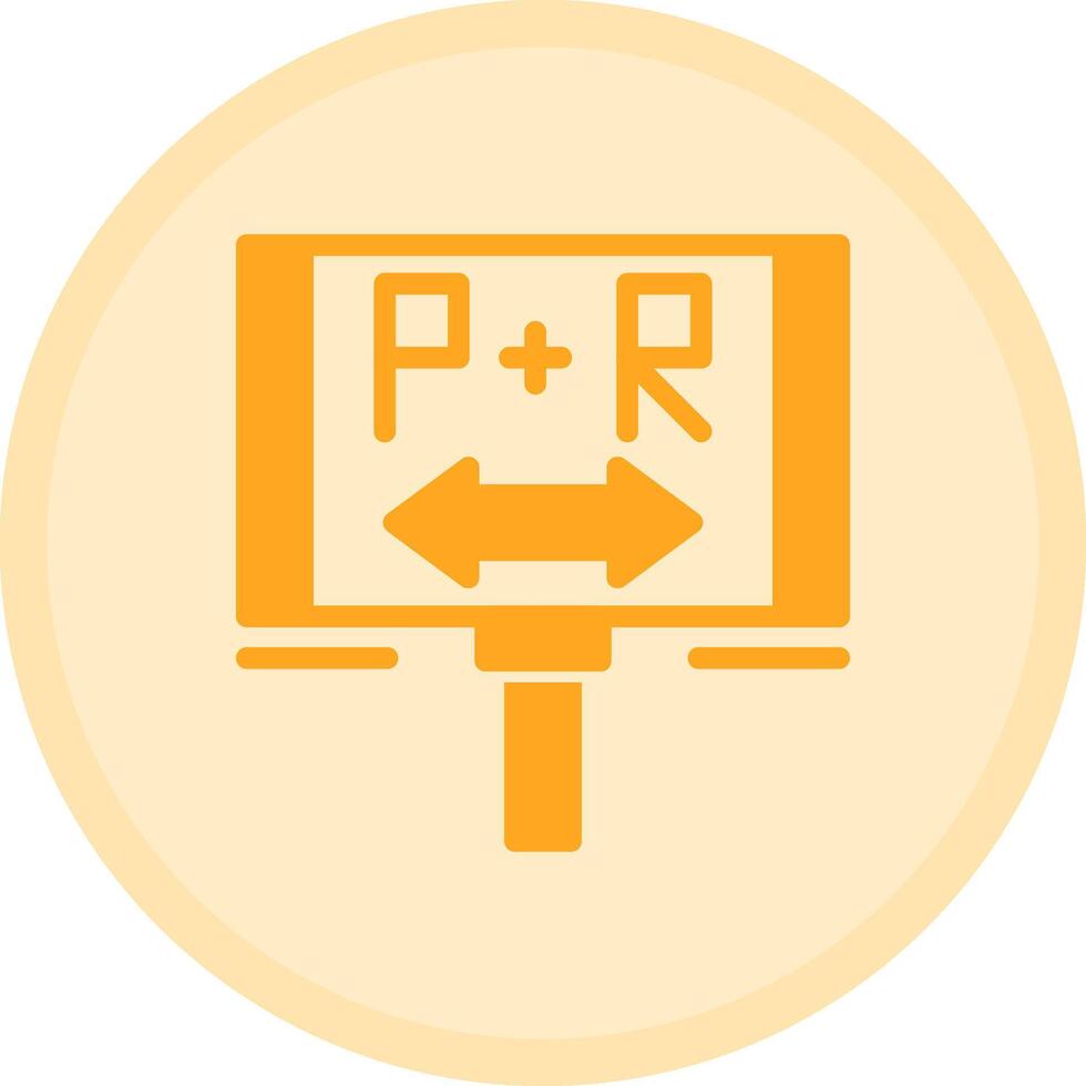 Park and ride Multicolor Circle Icon vector