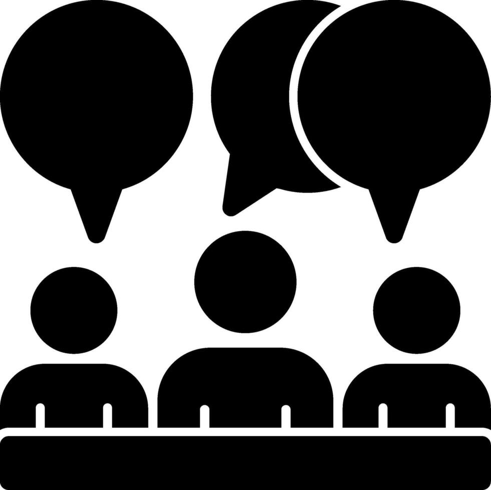 Chat bubble for networking conversations Glyph Icon vector