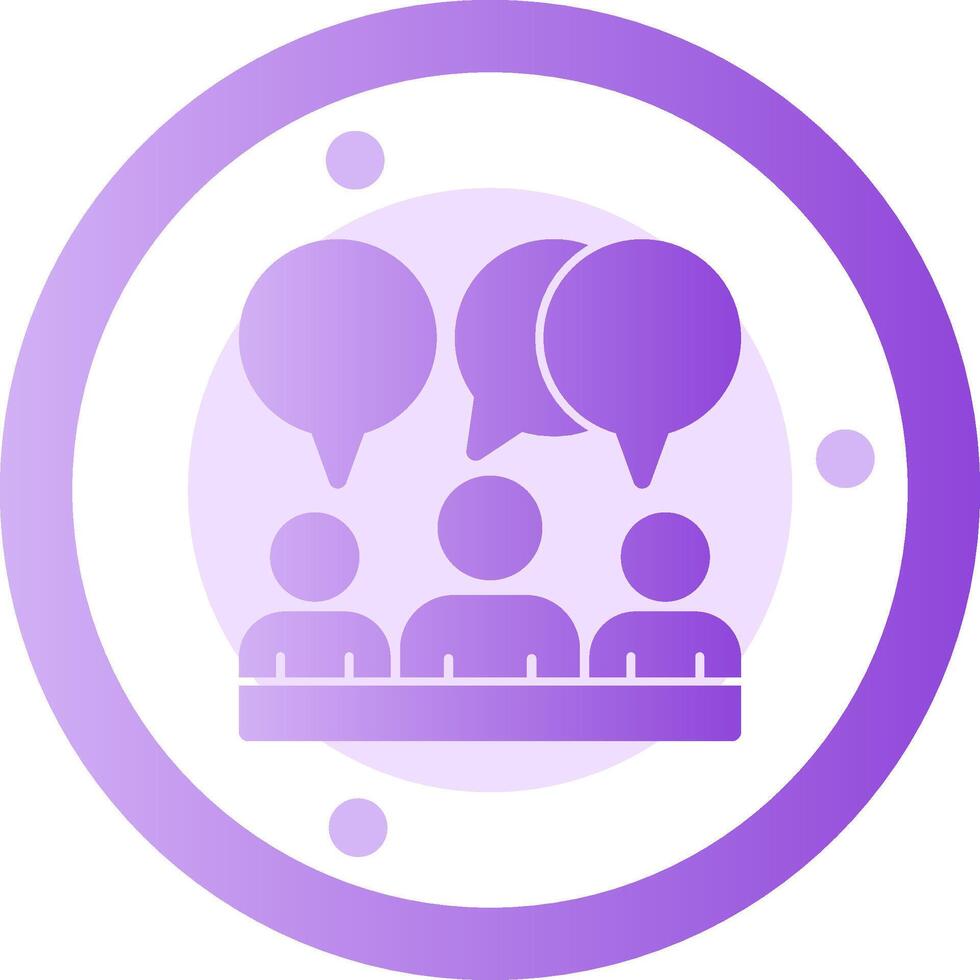 Chat bubble for networking conversations Glyph Gradient Icon vector