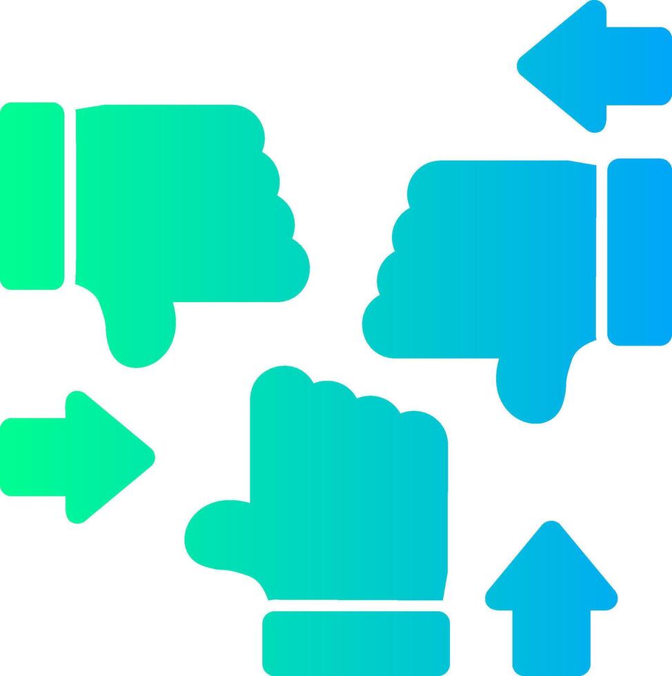 Group of people with open hands for collaboration Solid Multi Gradient Icon vector