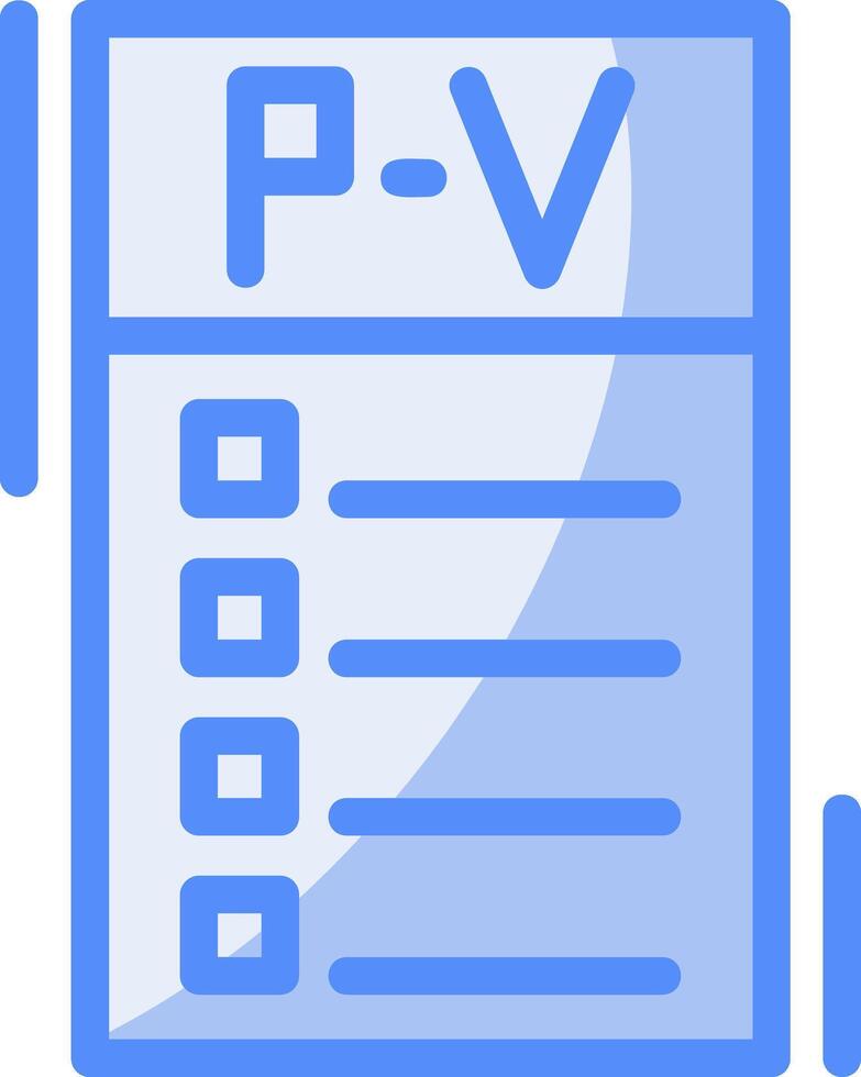 estacionamiento violación línea lleno azul icono vector