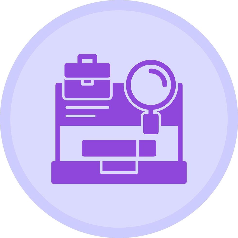 Laptop with a Job Search button Multicolor Circle Icon vector