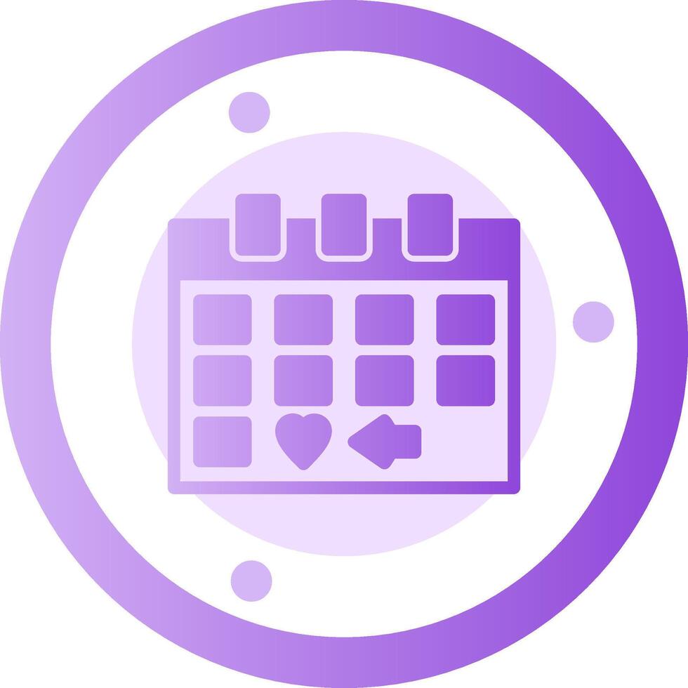 Calendar with a Save the Date marker Glyph Gradient Icon vector