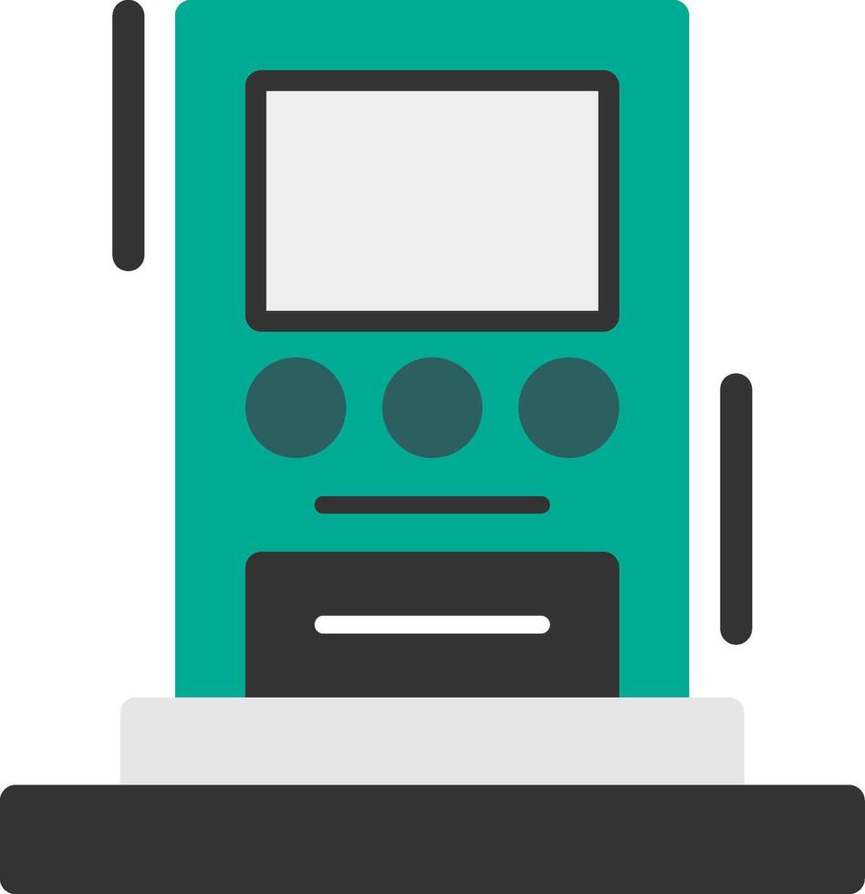 Parking payment kiosk Flat Icon vector