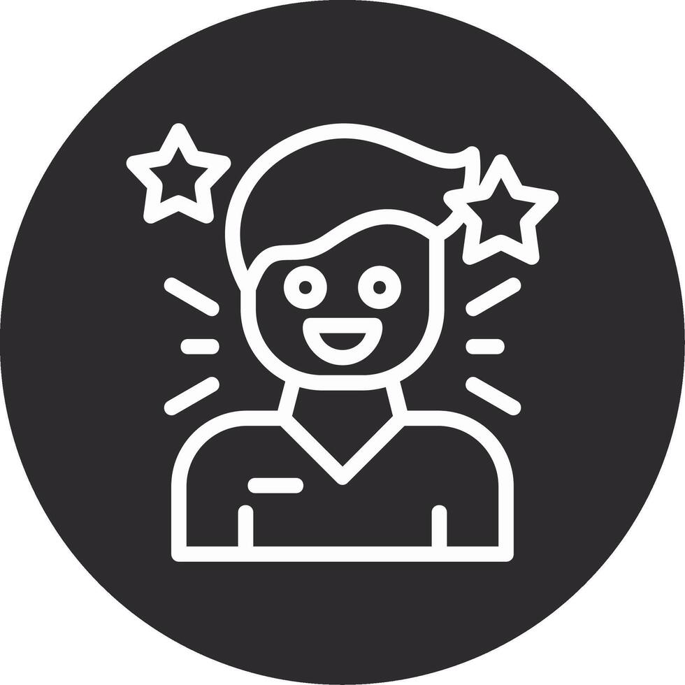 Joy Inverted Icon vector