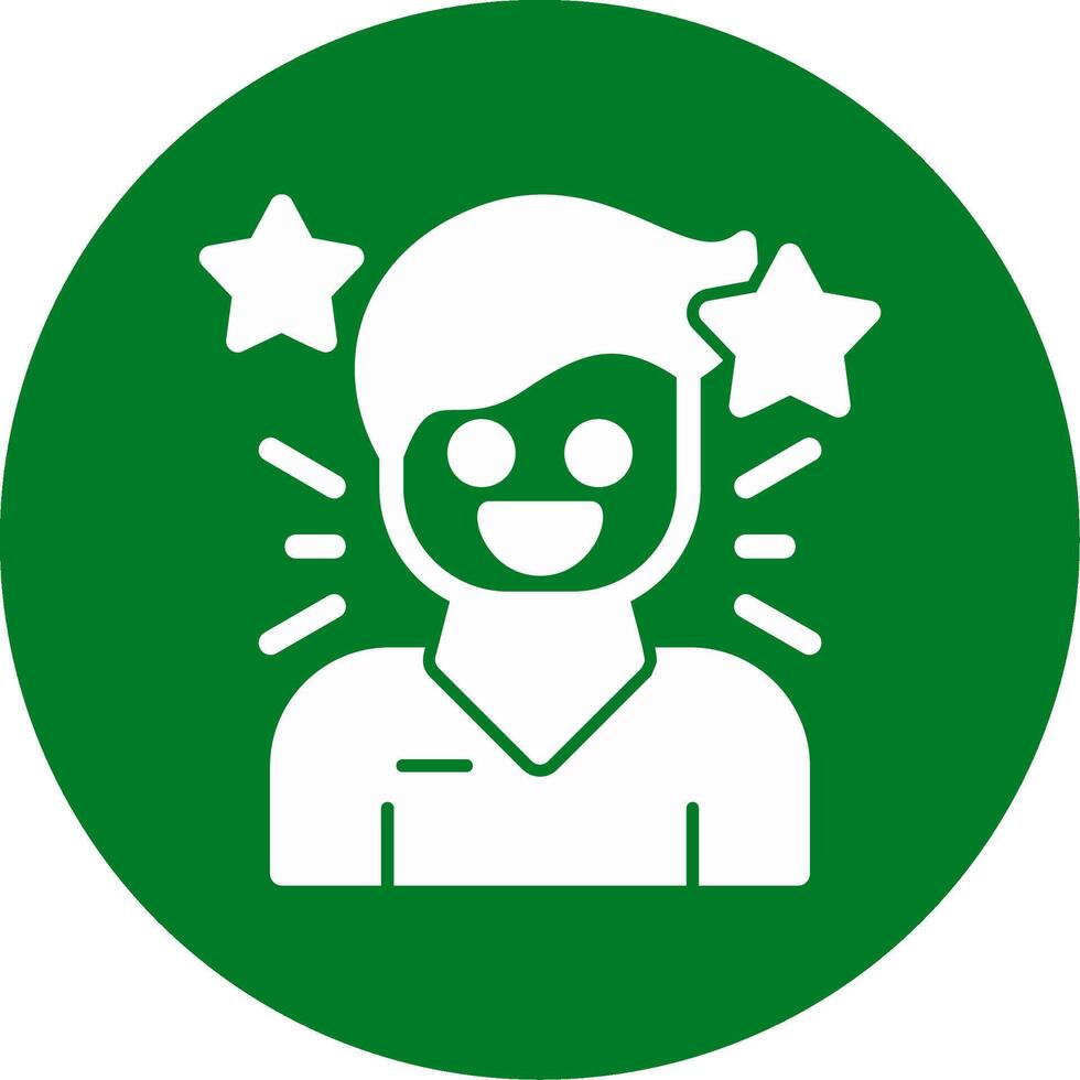 Joy Glyph Circle Icon vector