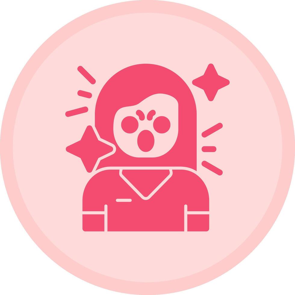 Surprise Multicolor Circle Icon vector